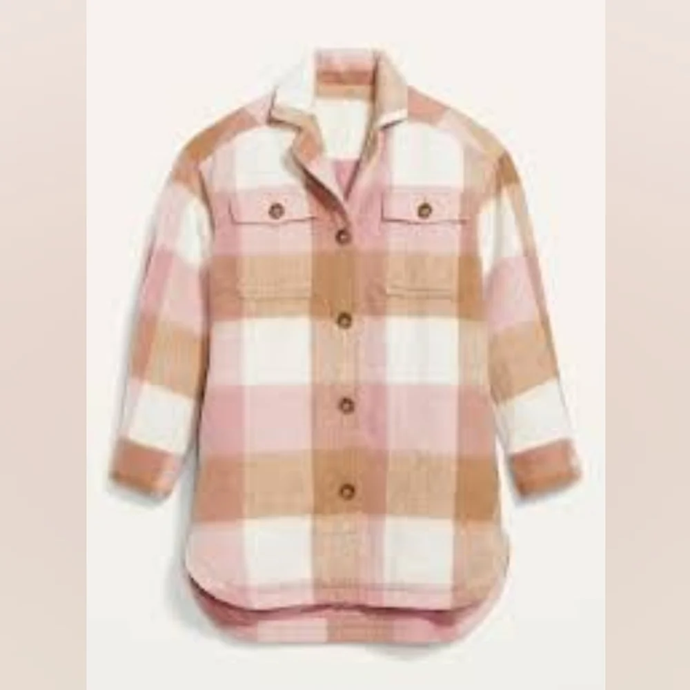 Old Navy pink Long utility Girl Shacket Sz 5T